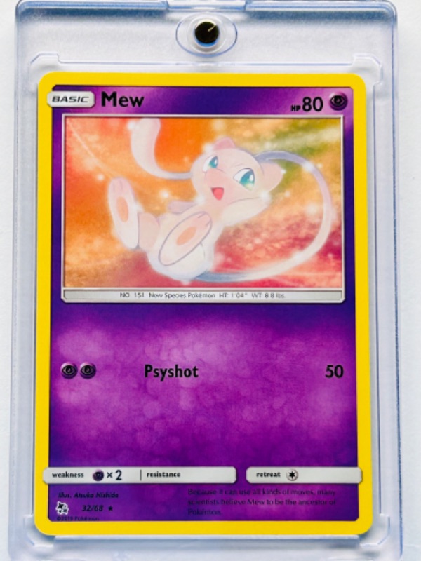 Photo 1 of 811933… Pokémon Mew card  in hard plastic case 32/68