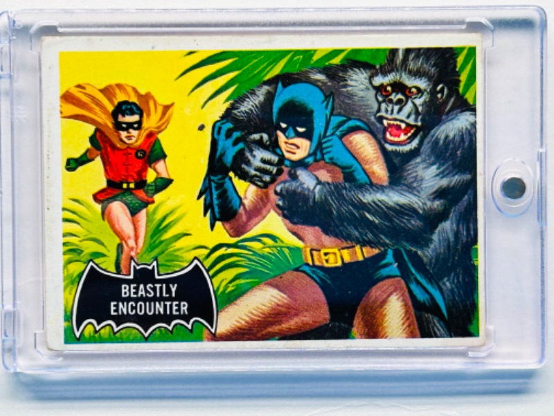 Photo 1 of 811942…vintage 1966 Batman card 50  in hard plastic case - some wear