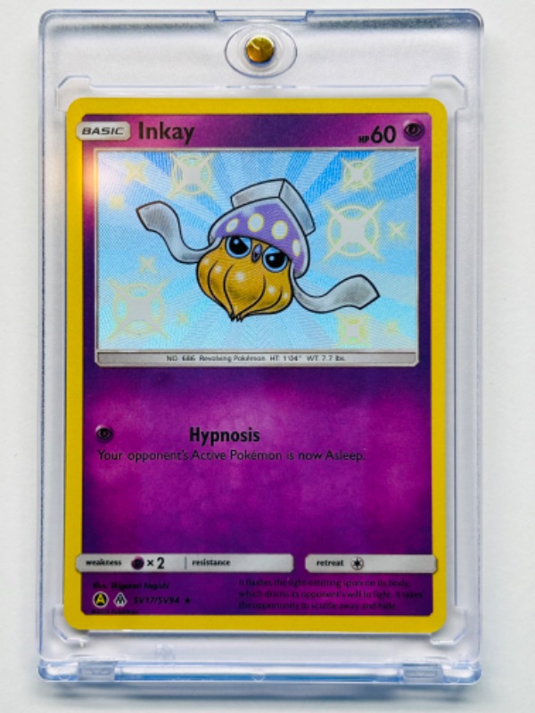 Photo 1 of 811945…Pokémon holo card  in hard plastic case sv17/sv94