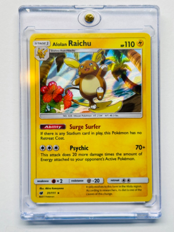 Photo 2 of 811950… Pokémon holo card  in hard plastic case 31/111