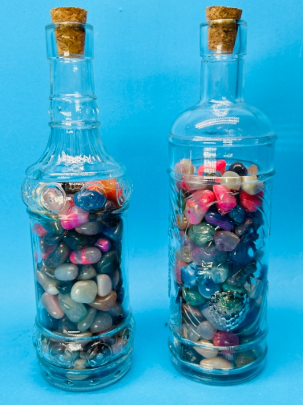 Photo 1 of 811968…2 large bottles of polished rocks