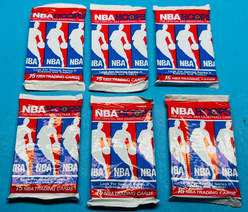 Photo 1 of 811982…  final sale no returns/refunds-6 sealed NBA Hoops card packs