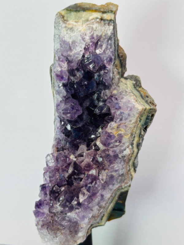 Photo 3 of 811988…7” amethyst crystal rock on display stand- height includes stand  