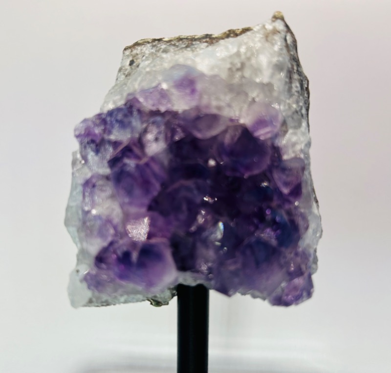 Photo 3 of 811991…5” amethyst crystal rock on display stand- height includes stand 