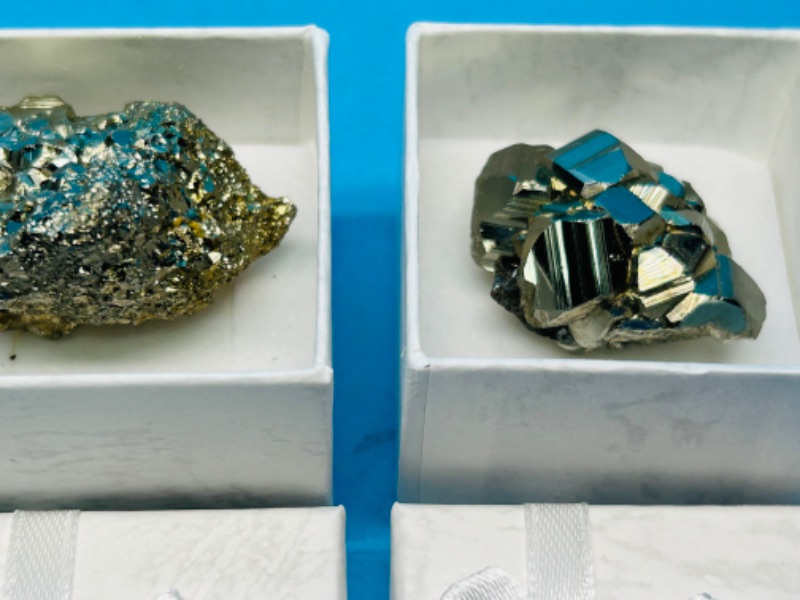 Photo 3 of 811995…3 pyrite (fools gold) geodes in gift boxes 