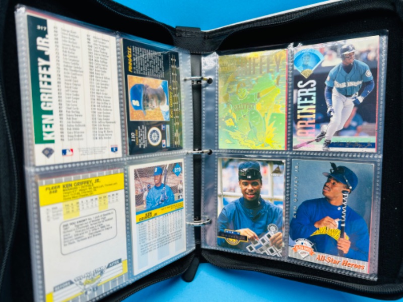 Photo 2 of 812001…final sale no refunds/returns-40 Ken Griffey and Griffey Jr. cards in binder and poster