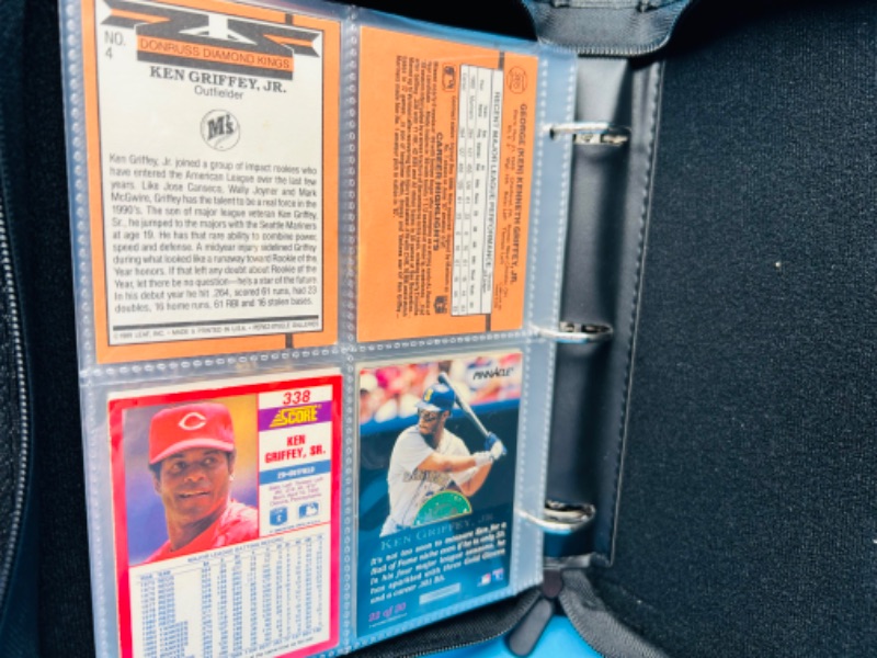 Photo 10 of 812001…final sale no refunds/returns-40 Ken Griffey and Griffey Jr. cards in binder and poster