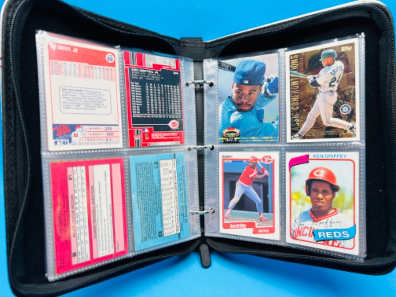 Photo 5 of 812001…final sale no refunds/returns-40 Ken Griffey and Griffey Jr. cards in binder and poster