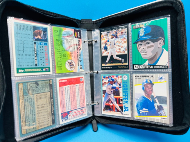 Photo 11 of 812001…final sale no refunds/returns-40 Ken Griffey and Griffey Jr. cards in binder and poster