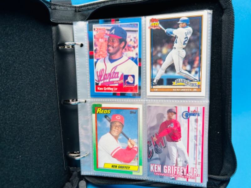 Photo 3 of 812001…final sale no refunds/returns-40 Ken Griffey and Griffey Jr. cards in binder and poster