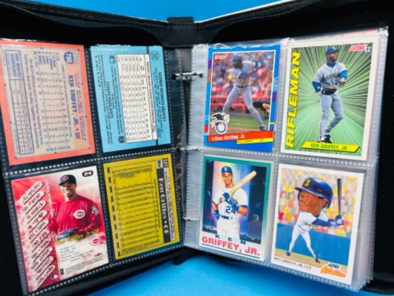 Photo 1 of 812001…final sale no refunds/returns-40 Ken Griffey and Griffey Jr. cards in binder and poster