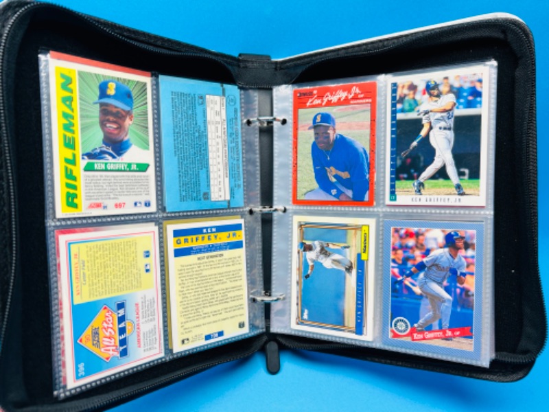 Photo 9 of 812001…final sale no refunds/returns-40 Ken Griffey and Griffey Jr. cards in binder and poster