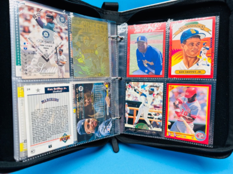 Photo 8 of 812001…final sale no refunds/returns-40 Ken Griffey and Griffey Jr. cards in binder and poster