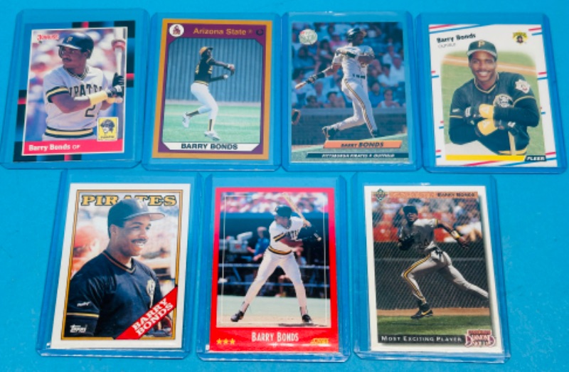 Photo 1 of 812003…7 Barry Bonds trading cards in hard plastic sleeves 