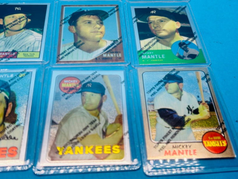 Photo 6 of 812015…final sale no returns/refunds-Mickey Mantle Topps Finest Chrome 19 card set with protective covers in hard plastic sleeves 