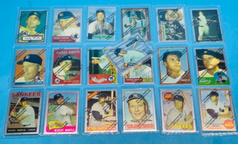 Photo 13 of 812015…final sale no returns/refunds-Mickey Mantle Topps Finest Chrome 19 card set with protective covers in hard plastic sleeves 