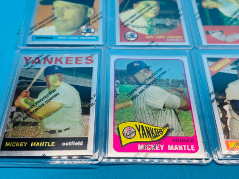 Photo 9 of 812015…final sale no returns/refunds-Mickey Mantle Topps Finest Chrome 19 card set with protective covers in hard plastic sleeves 