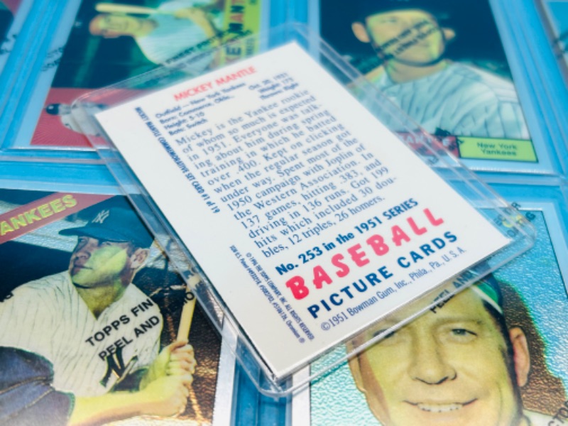 Photo 11 of 812015…final sale no returns/refunds-Mickey Mantle Topps Finest Chrome 19 card set with protective covers in hard plastic sleeves 