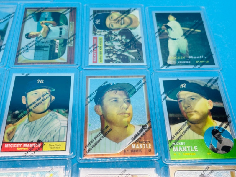 Photo 12 of 812015…final sale no returns/refunds-Mickey Mantle Topps Finest Chrome 19 card set with protective covers in hard plastic sleeves 