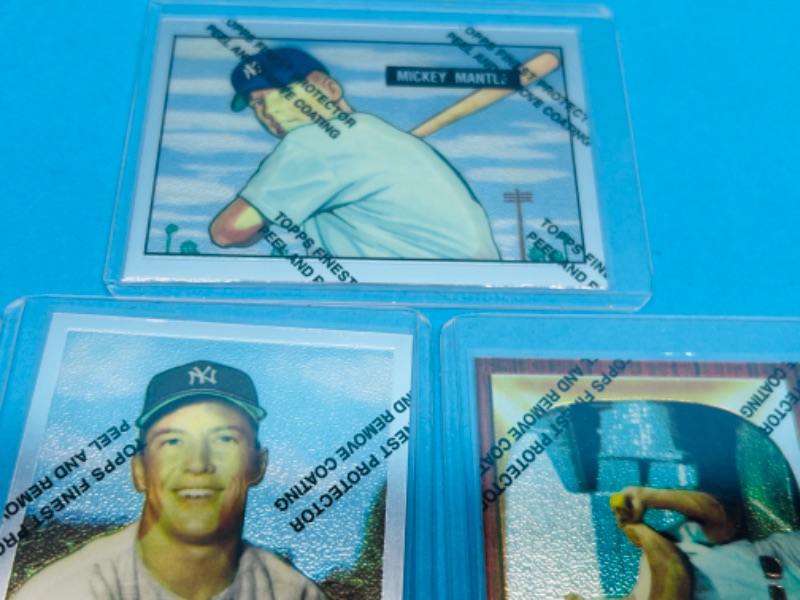 Photo 5 of 812015…final sale no returns/refunds-Mickey Mantle Topps Finest Chrome 19 card set with protective covers in hard plastic sleeves 