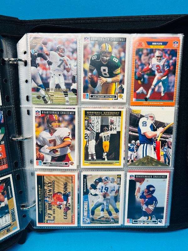 Photo 16 of 812021…Final sale no returns/refunds-162 quarterback football cards in binder 