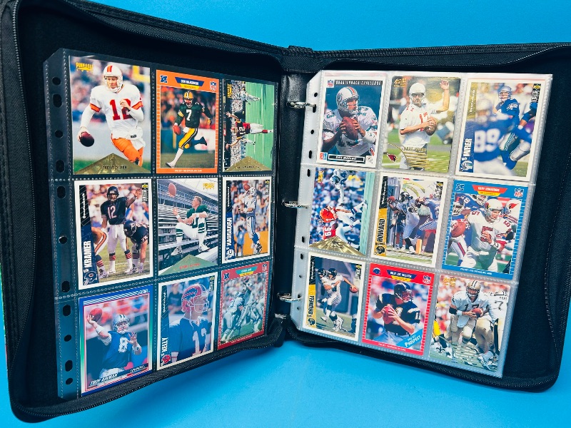 Photo 1 of 812021…Final sale no returns/refunds-162 quarterback football cards in binder 