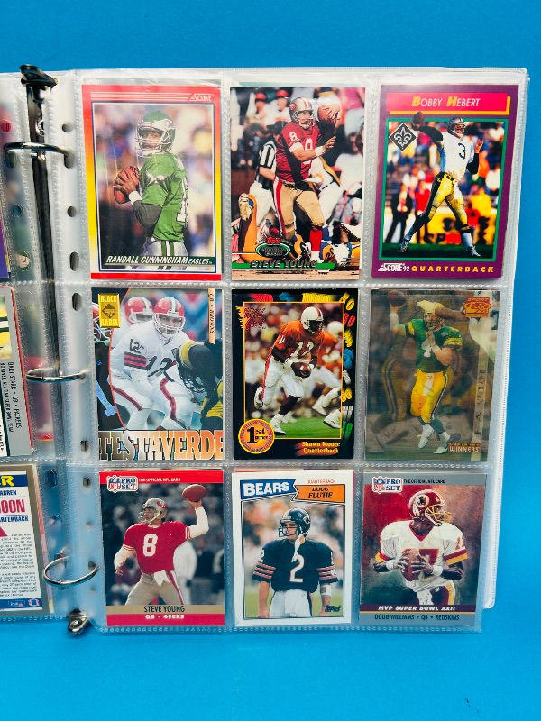 Photo 16 of 812022… Final sale no returns/refunds-162 quarterback football cards in binder 