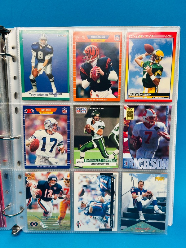 Photo 11 of 812022… Final sale no returns/refunds-162 quarterback football cards in binder 