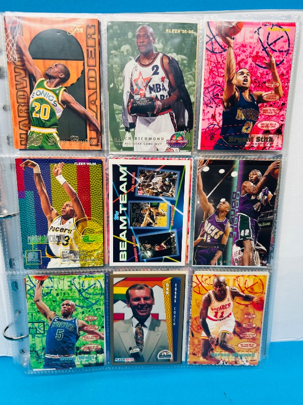 Photo 14 of 812023… Final sale no returns/refunds-252 mixed basketball cards in binder 