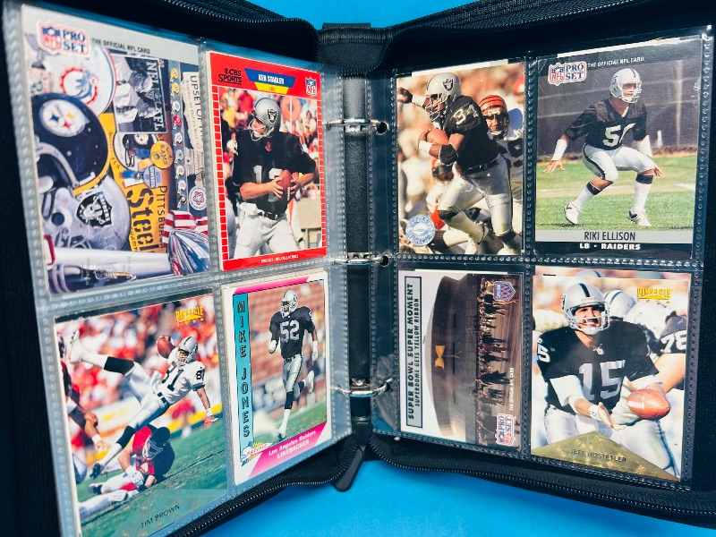 Photo 3 of 812024… Final sale no returns/refunds-72 Raiders football cards in binder