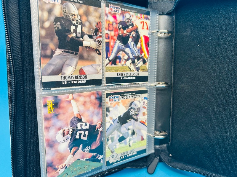 Photo 2 of 812024… Final sale no returns/refunds-72 Raiders football cards in binder