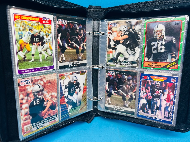 Photo 7 of 812024… Final sale no returns/refunds-72 Raiders football cards in binder