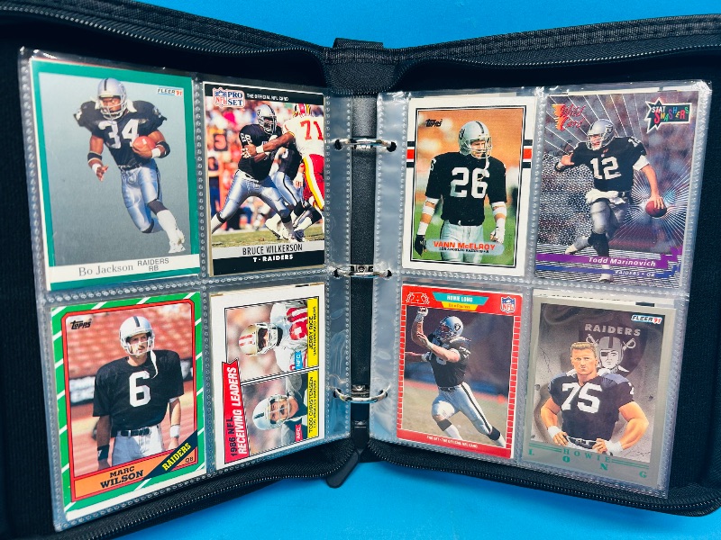 Photo 10 of 812024… Final sale no returns/refunds-72 Raiders football cards in binder