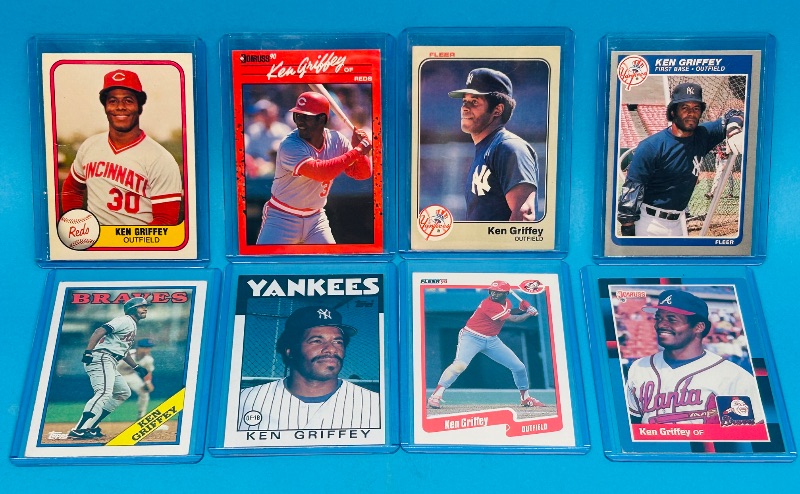 Photo 1 of 812031…8 Ken Griffey cards in hard plastic sleeves 