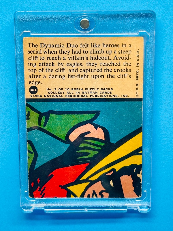 Photo 2 of 812038…vintage 1966 Batman card in hard plastic case