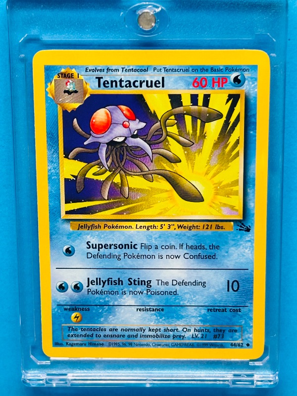 Photo 1 of 812058…Pokémon Tentacruel  card in hard plastic case  44/62