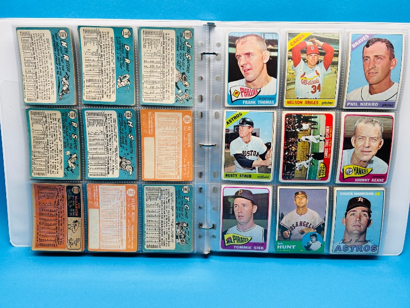 Photo 11 of 812064…final sale no returns/refunds-162 baseball cards 1960’s in binder -shows wear from age