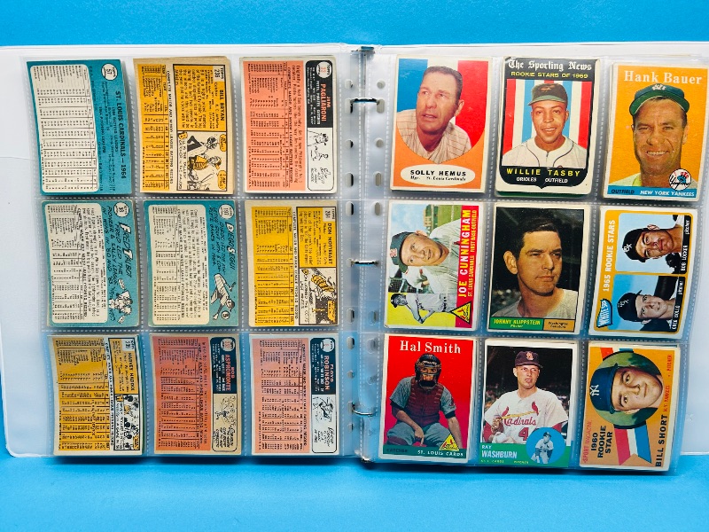 Photo 1 of 812064…final sale no returns/refunds-162 baseball cards 1960’s in binder -shows wear from age