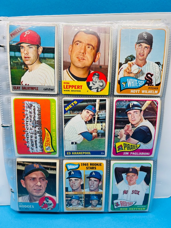 Photo 8 of 812064…final sale no returns/refunds-162 baseball cards 1960’s in binder -shows wear from age