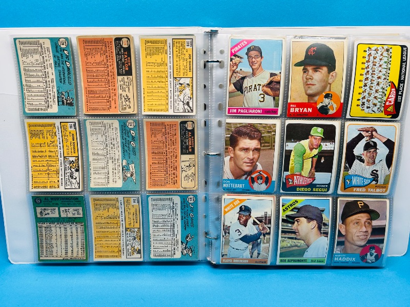 Photo 15 of 812064…final sale no returns/refunds-162 baseball cards 1960’s in binder -shows wear from age