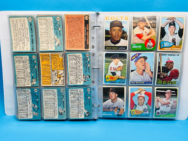 Photo 4 of 812064…final sale no returns/refunds-162 baseball cards 1960’s in binder -shows wear from age