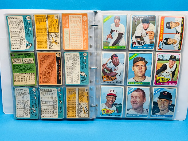 Photo 2 of 812064…final sale no returns/refunds-162 baseball cards 1960’s in binder -shows wear from age