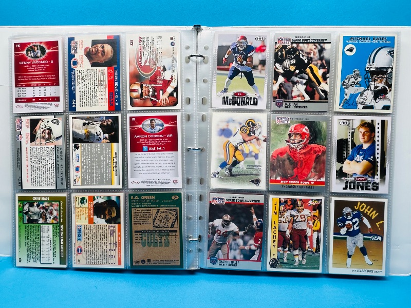 Photo 1 of 812066… final sale no returns/refunds-216 mixed football cards in binder 