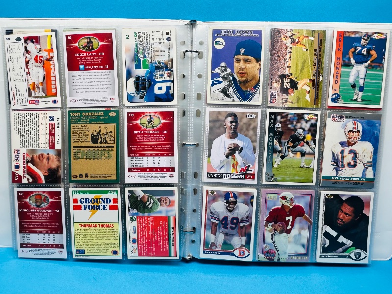 Photo 6 of 812066… final sale no returns/refunds-216 mixed football cards in binder 