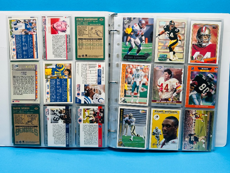 Photo 19 of 812066… final sale no returns/refunds-216 mixed football cards in binder 