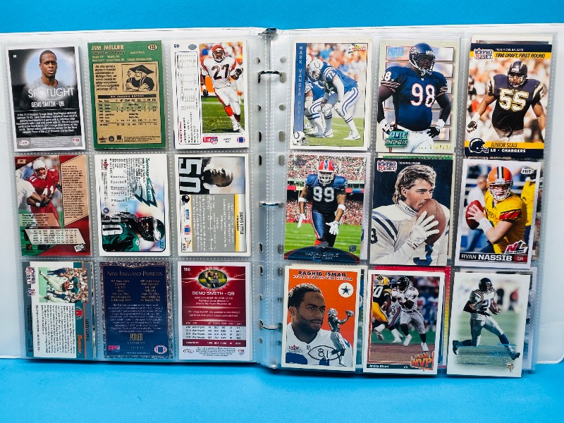 Photo 20 of 812066… final sale no returns/refunds-216 mixed football cards in binder 