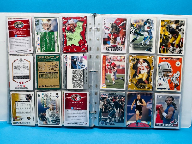 Photo 8 of 812066… final sale no returns/refunds-216 mixed football cards in binder 