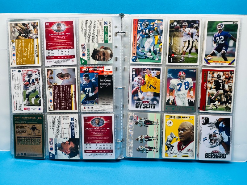 Photo 9 of 812066… final sale no returns/refunds-216 mixed football cards in binder 