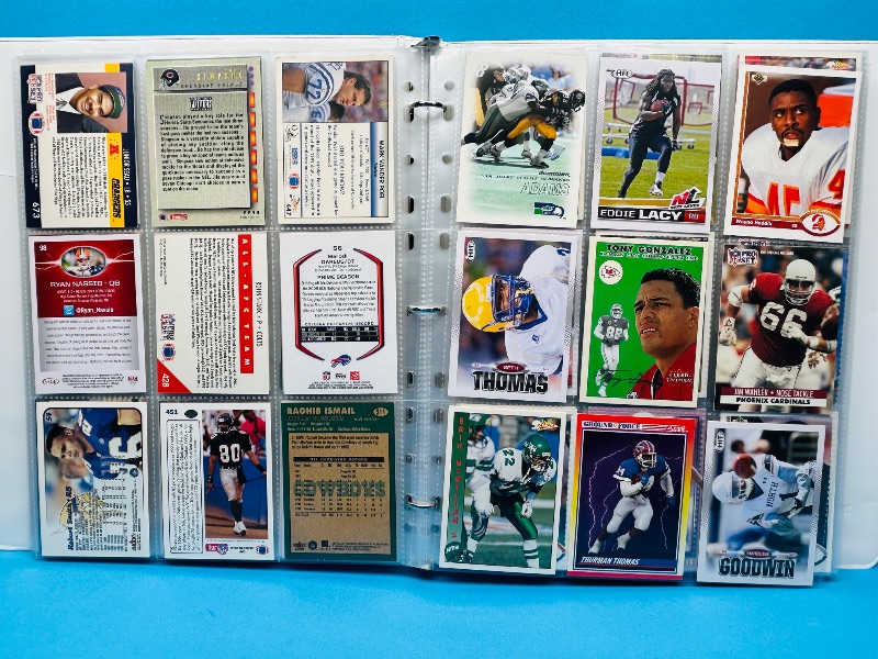 Photo 13 of 812066… final sale no returns/refunds-216 mixed football cards in binder 