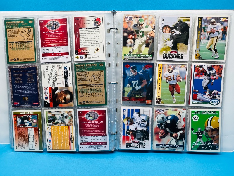 Photo 14 of 812066… final sale no returns/refunds-216 mixed football cards in binder 